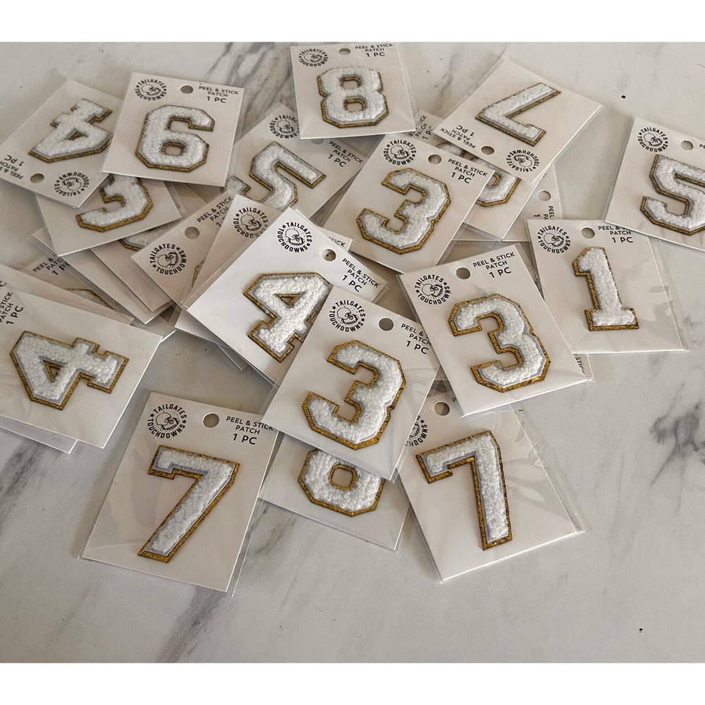 Fabric Decorative Peel & Stick Letters‎ & Numbers Lot of 53 Puffy 2" & 3" New! - Picture 6 of 7